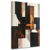 LEINWANDBILD 3D und geometrisch 40x60cm - Braun, Textil (40/60cm) - Feeby