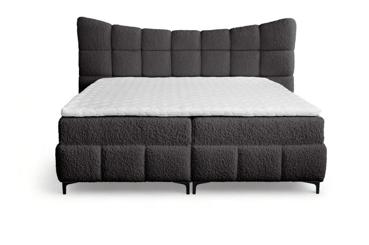 BOXBETT Nova In Rolf - Anthrazit, Holzwerkstoff/Textil (140/200cm) - Fun Möbel