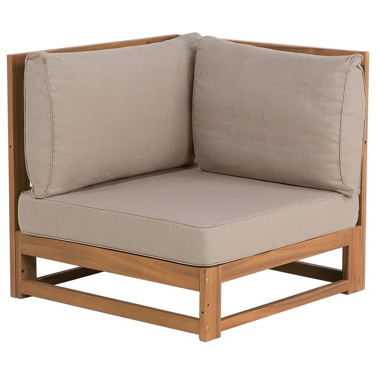 OUTDOOR-KISSENBEZUG Set Taupe Timor - Taupe, Textil (68/12cm) - Beliani