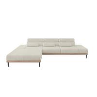 ELEKTRISCHES ECKSOFA Links MONA 316x205x85 Creme Cord - Ecru/Creme, Holzwerkstoff/Textil (316/205cm) - ALTDECOR