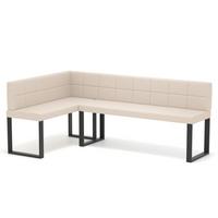 ECKBANK links SANA U Kunstleder gesteppt, 142/196 cm Beige - Beige, Kunststoff/Textil (142/196cm) - Idohome