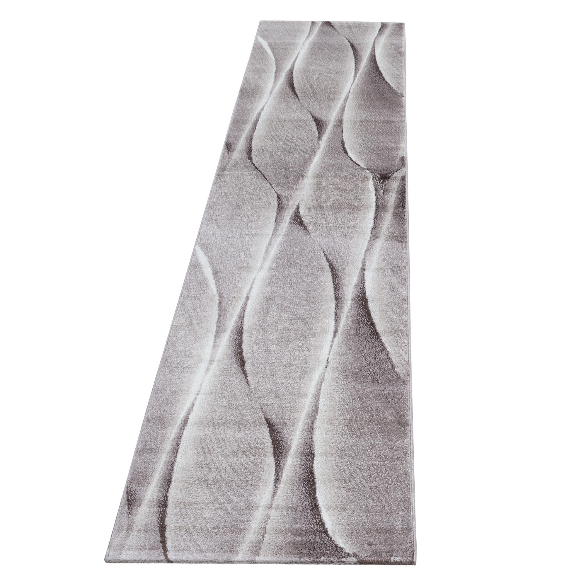 KURZFLORTEPPICH DRAU, mit Farbverlauf, Braun, 80 x 300 cm - Braun, Textil (300/80cm) - KADIMA DESIGN