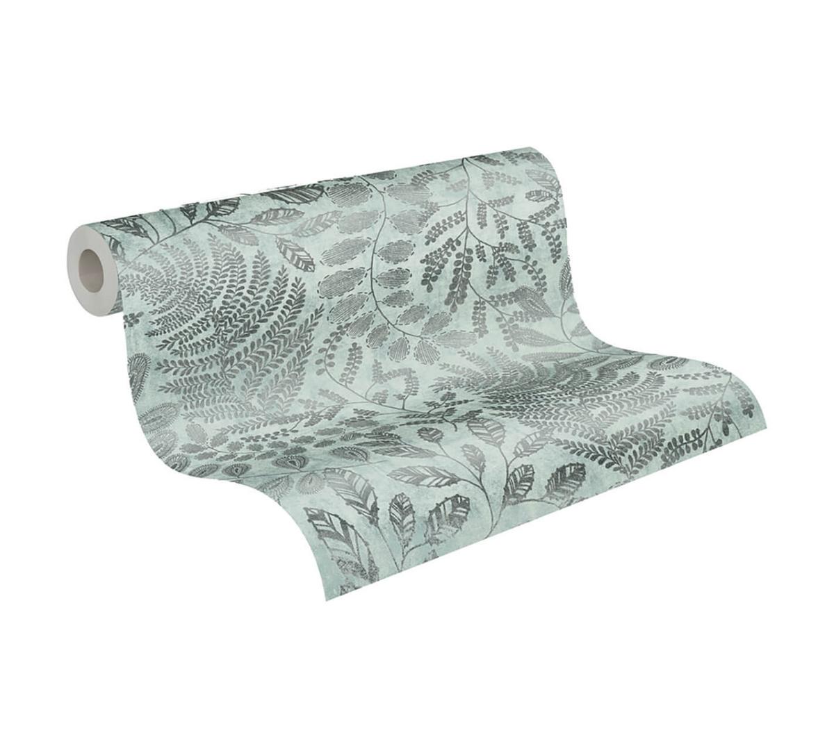 VLIESTAPETE Blau 53/1005 cm - Silberfarben, Textil (53/1cm) - KUNSTLOFT