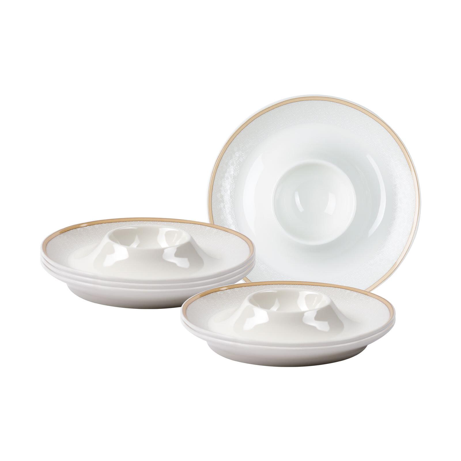 EIERTELLER Geo beige ø 13 cm 6er Set - Beige, Keramik (13/2/13cm) - Ritzenhoff Breker