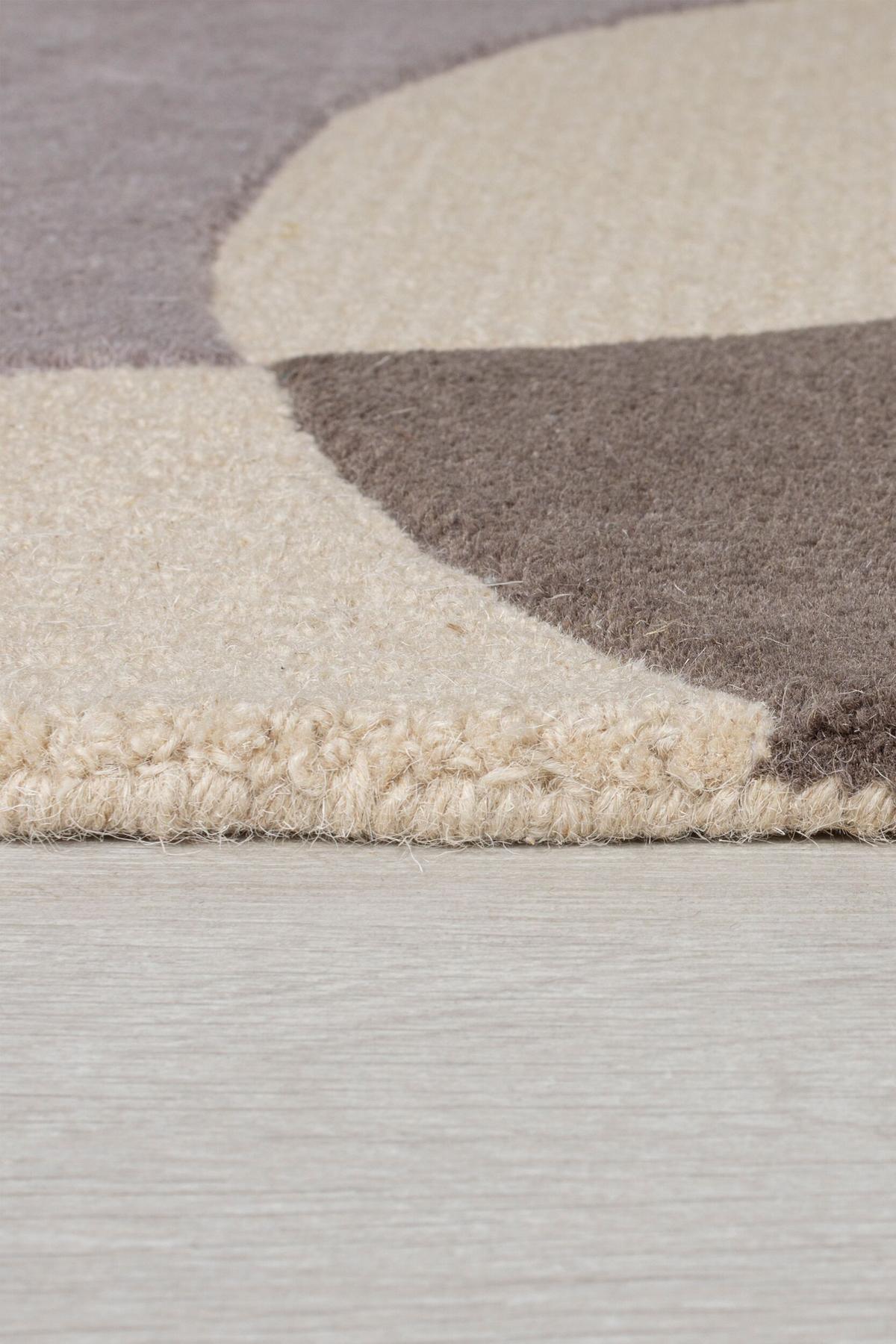 WOLLTEPPICH AIRE, abstrakt, aus Wolle, Ocker, 120 x 170 cm - Gelb, Textil (170/120cm) - KADIMA DESIGN