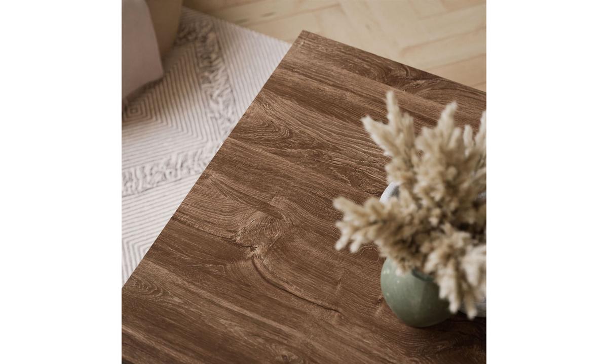 COUCHTISCH YOSHI 60/60/40 cm Weiß / Stirling Eiche - Naturfarben/Weiß, Holzwerkstoff/Metall (60/60/40cm) - Lookway