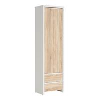 SCHRANK 1 Tür Soren Holz und Weiß - Weiß, Holzwerkstoff (56/200.5/40.5cm) - Petits-meubles