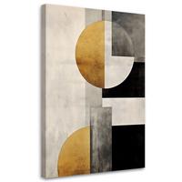 WANDBILD geometrisches muster - Goldfarben, Textil (40/60cm) - Feeby