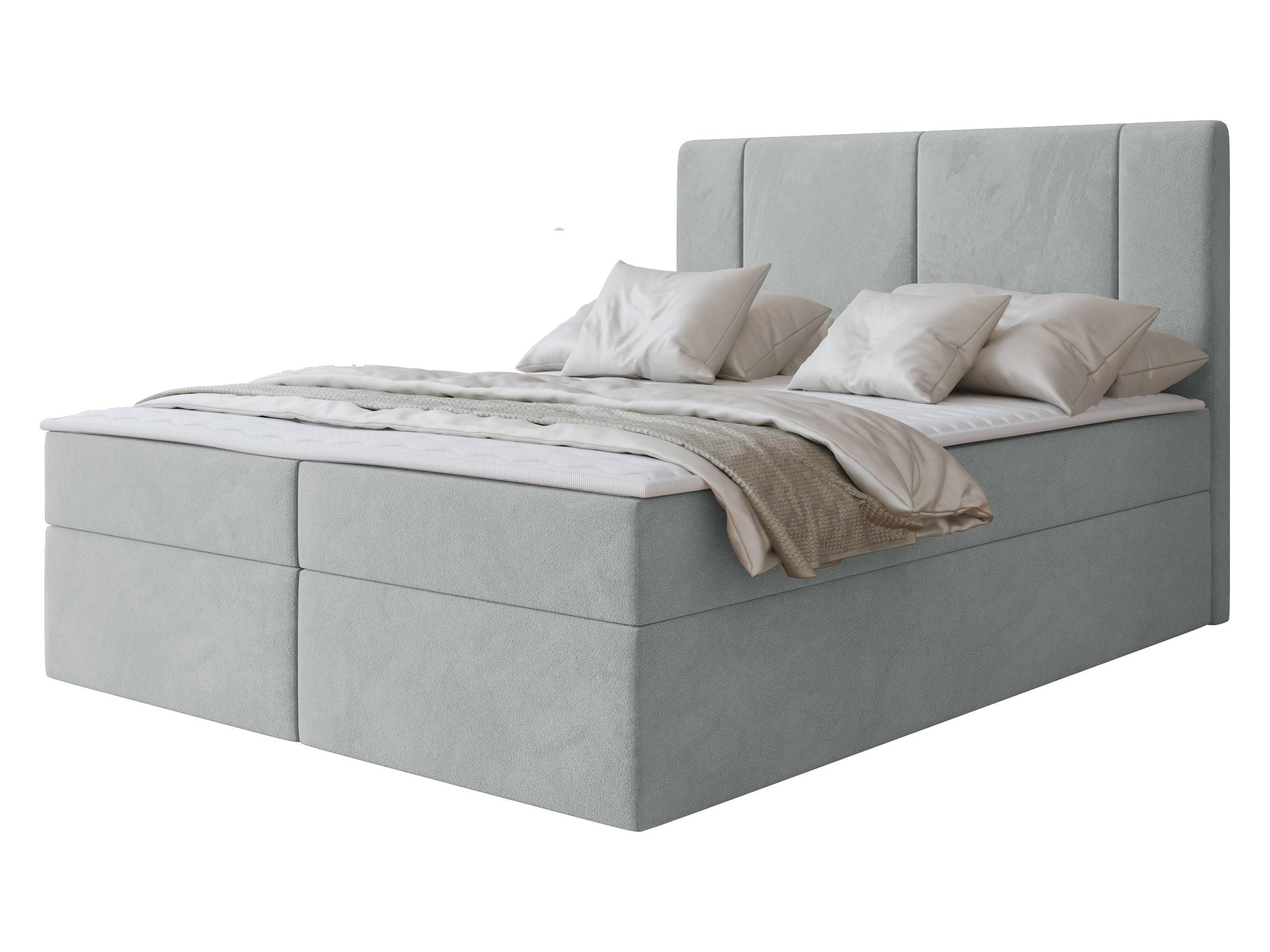BOXBETT Michelle 160x200 - H3 - Hellgrau/Schwarz, Holzwerkstoff/Kunststoff (160/200cm) - MIRJAN24