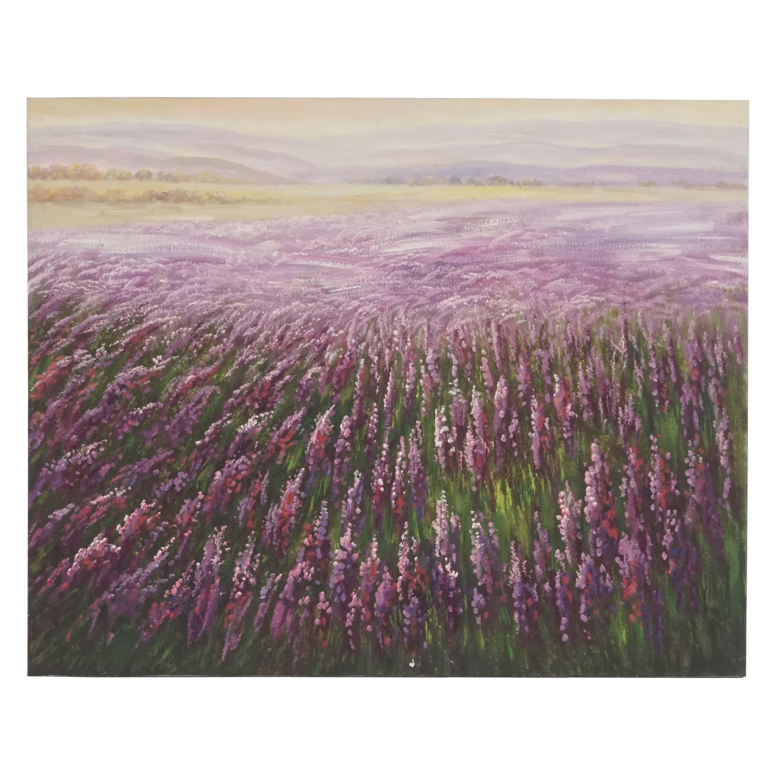 ÖLGEMÄLDE BLUMENFELD HANDGEMALT Mehrfarbig - Multicolor, Textil (100/80cm) - MCW
