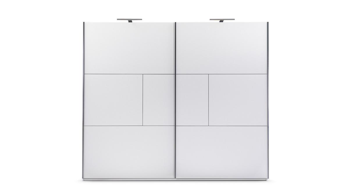 SCHWEBETÜRENSCHRANK SHEN 250/215/65 cm 2-türig Weiß - Weiß, Holzwerkstoff (250/215/65cm) - MASSENO
