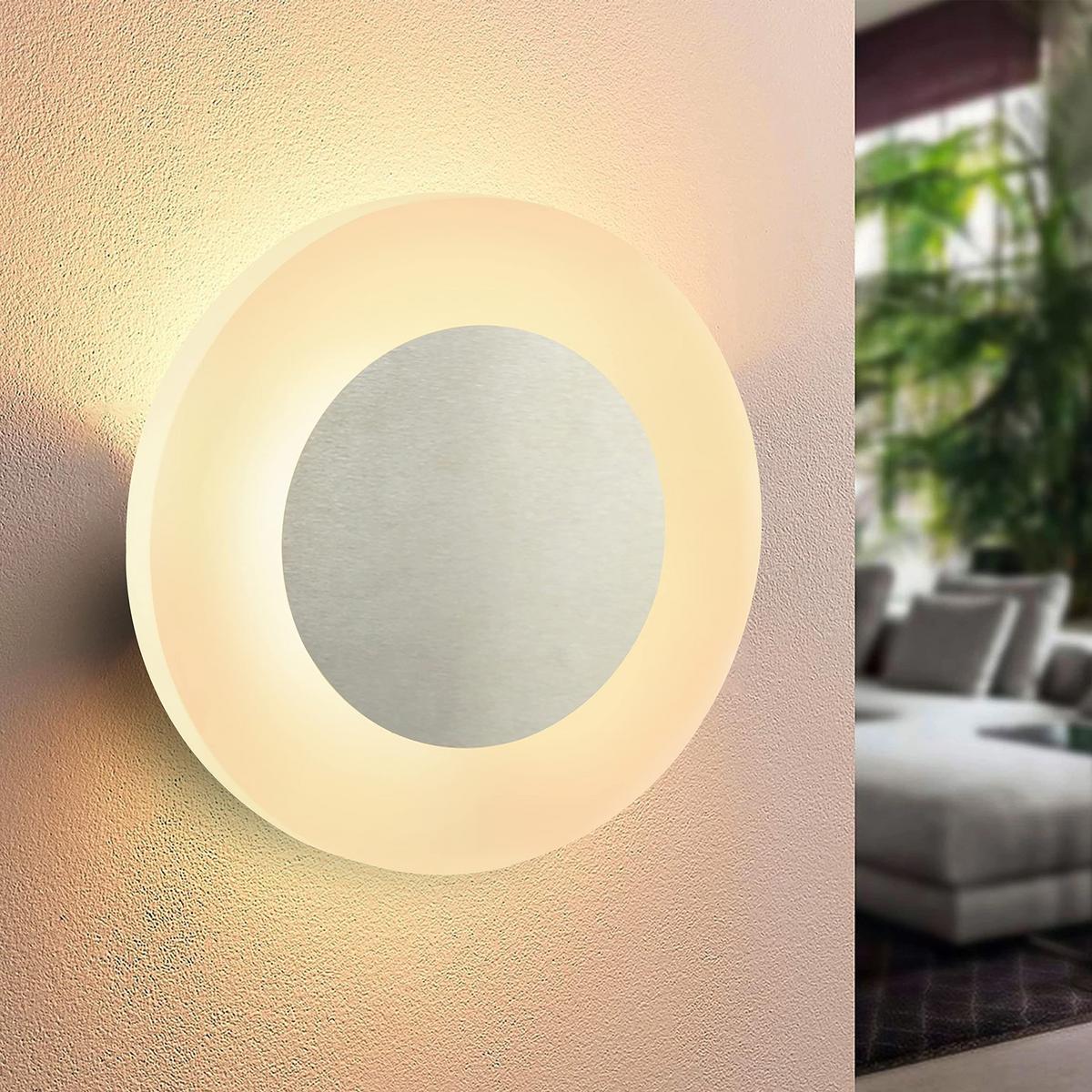 LED-WANDLEUCHTE Glimmering 16/16/4.8 cm - Schwarz, Metall (16/4.8/16cm) - ZMH