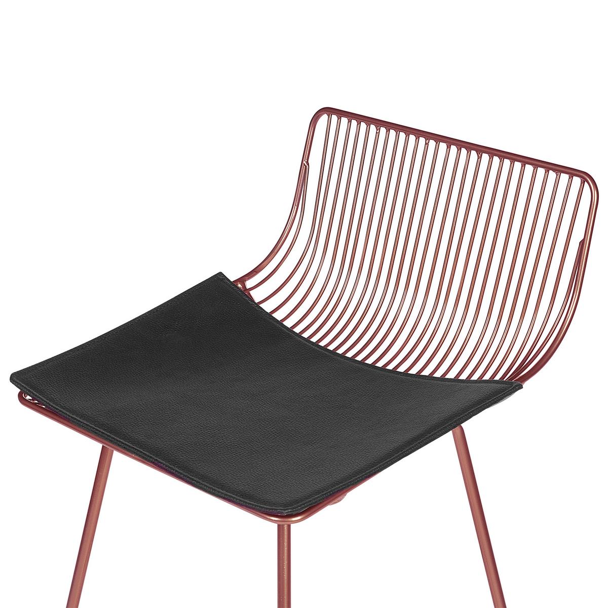BARSTUHL 2er-Set Metall Roségold Fredonia - Roségold, Textil/Metall (50/97/49cm) - Beliani