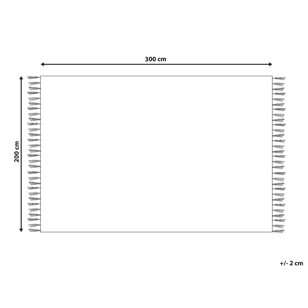 TEPPICH geflochten Beige 200/300 cm Esencik - Beige/Schwarz, Naturmaterialien (200/300cm) - Beliani