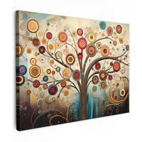 LEINWANDBILD Baum - Baum des Lebens - Farbe Wandbild 40x30 cm - Braun, Textil (40/30cm) - MuchoWow