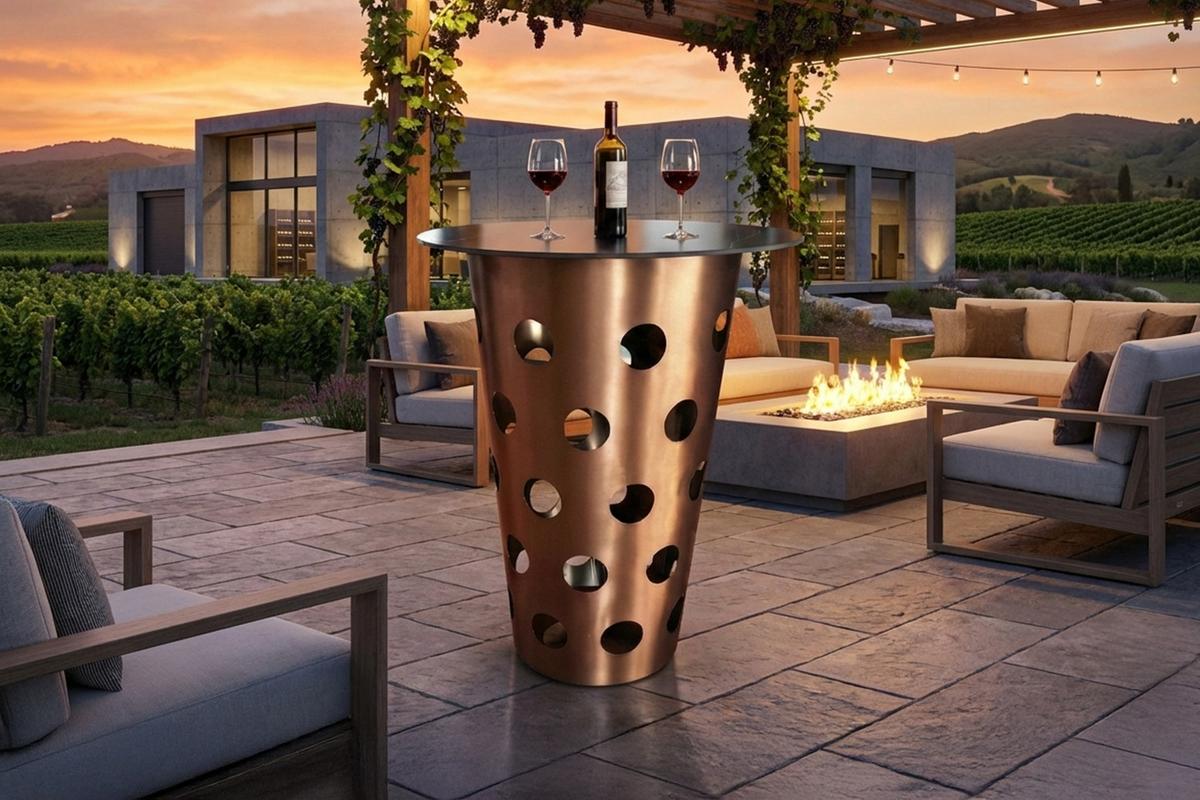 BARTISCH VINO Rosé Metall - Roségold/Rosa, Metall (80/80/111cm) - KAWOLA