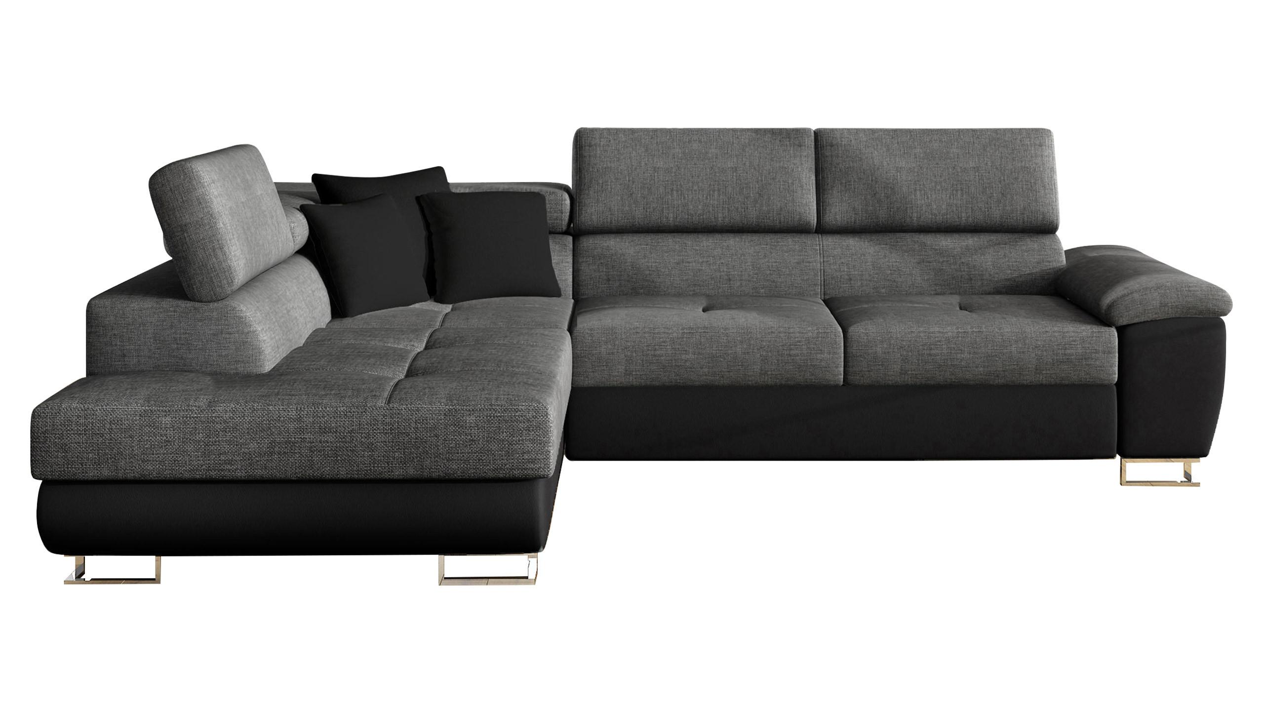 ECKSOFA Cotere Lux, Seite: Links - Dunkelgrau, Holz/Textil (270/202cm) - MIRJAN24