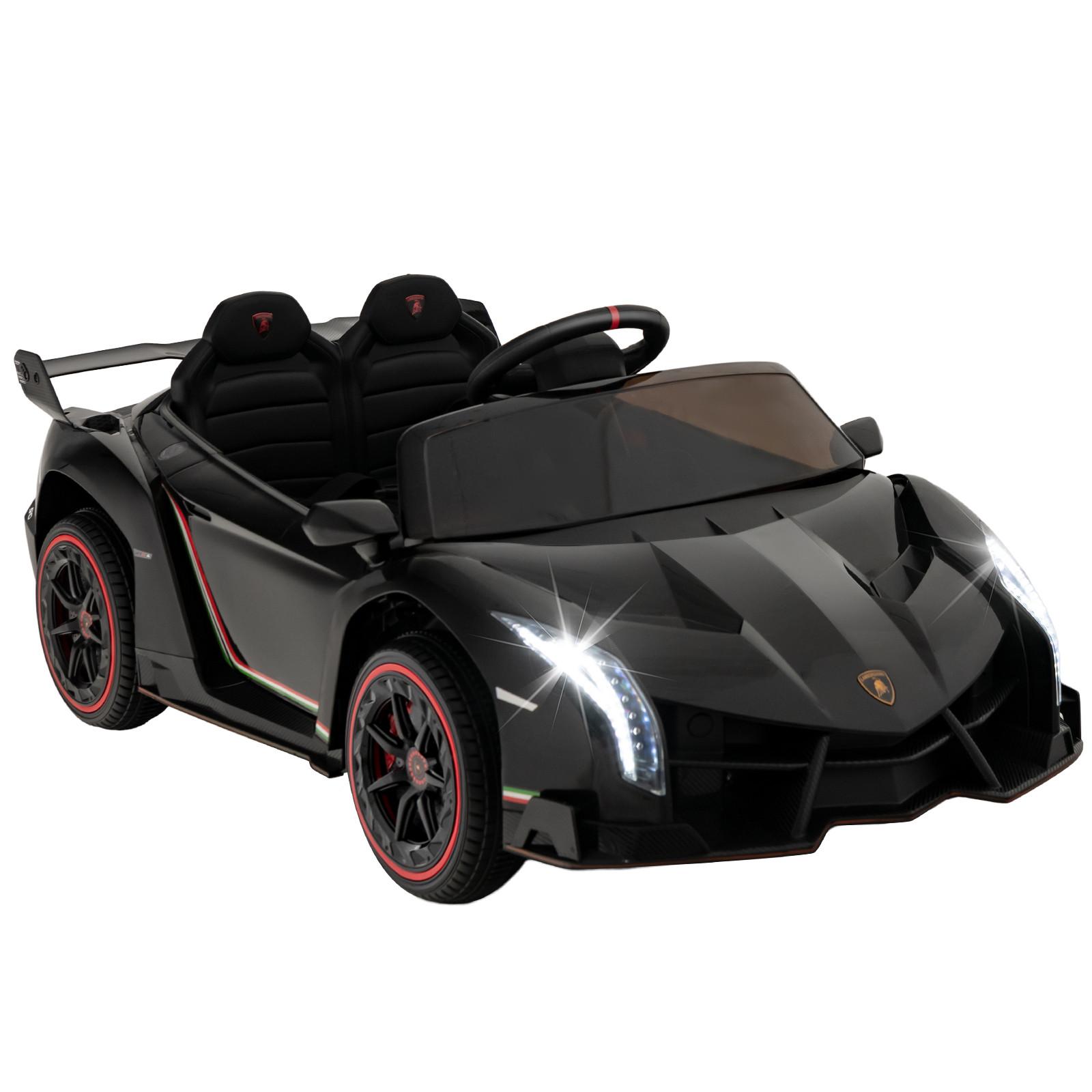 ELEKTROAUTO Lamborghini für Kinder Schwarz - Schwarz, Kunststoff (111/45/61cm) - COSTWAY