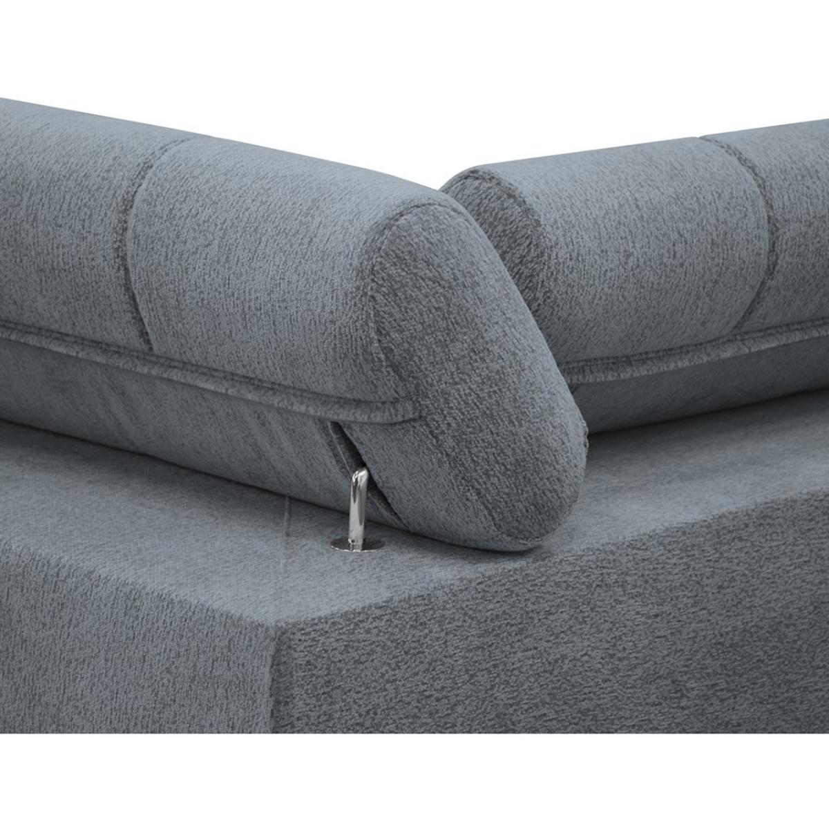 ECKSCHLAFSOFA Vinni Grau, Chenille-Stoff, rechts - Grau, Textil (265/205cm) - Beautysofa