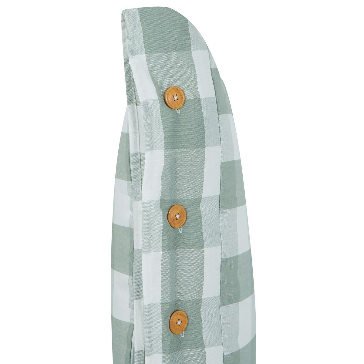 DEKOKISSEN Mintgrün 40/60 cm Tamnine - Weiß/Mintgrün, Textil (60/40cm) - Beliani