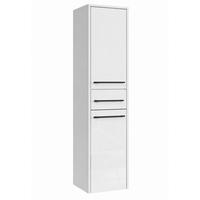 BADEZIMMERSCHRANK Florence mit 2 Türen Weiß Hochglanz - 30 x 35 x 130 cm - Weiß, Holz (30/130/35cm) - Badplaats