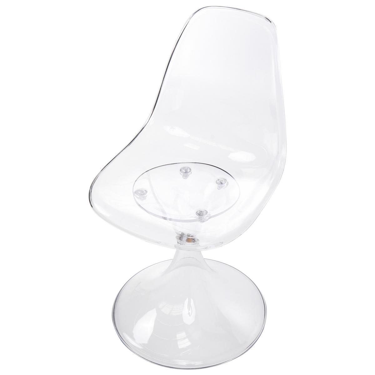 ESSZIMMERSTUHL 2er Set Transparent Clarksville - Transparent, Kunststoff (47/86/52cm) - Beliani