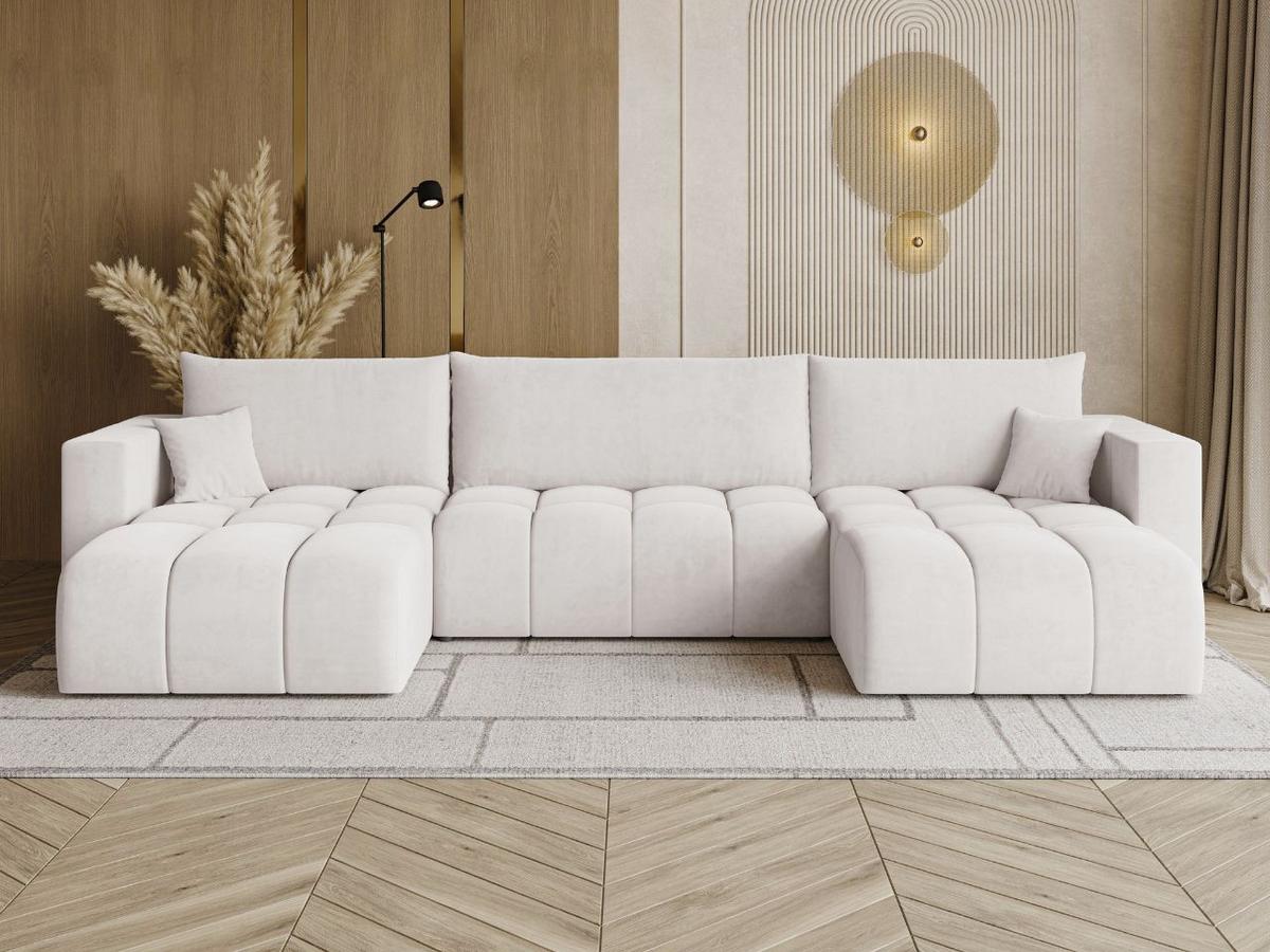 ECKSOFA U Neva Grau - Grau, Holz/Textil (370/170cm) - Graingold
