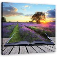 WANDBILD, Landschaften - Lila 40x40cm - Lila, Textil (40/40cm) - Feeby