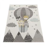 KINDERTEPPICH, mit Ballon- und Tier-Motiv, aus Polypropylen, Creme, 120 x 170 cm - Beige, Textil (120/170cm) - KADIMA DESIGN