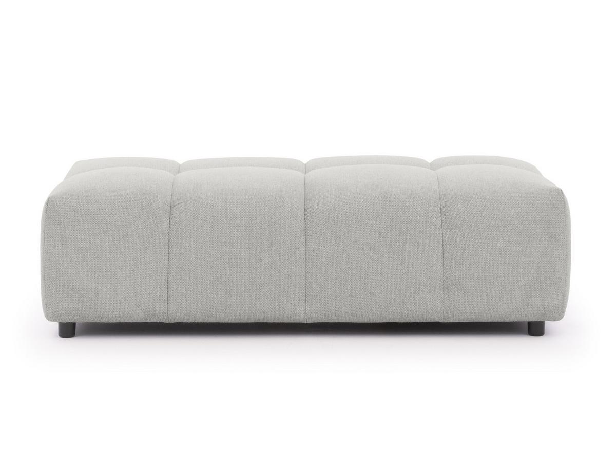 HOCKER Bubble mit Sitzfläche in Bubble-Optik aus weichem Hellgrau Strukturstoff mit schöner Sitzkomfort - Hellgrau/Schwarz, Holz/Kunststoff (147/42/74cm) - S-Style Möbel