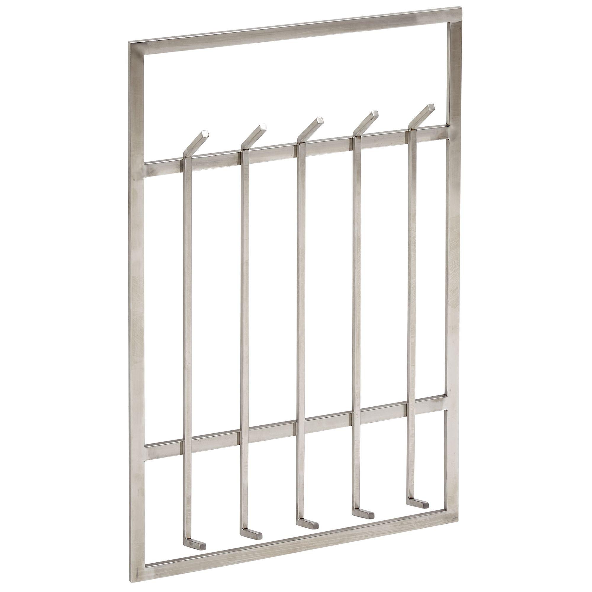 WANDGARDEROBE Metall Silber Modern 60x100x7,5 cm schlichtes Design - Silberfarben, Metall (60/100/8cm) - KADIMA DESIGN