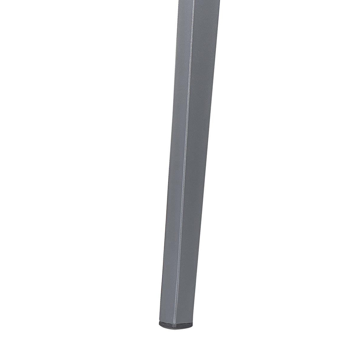 GARTENTISCH Aluminium grau 140/80 cm Mileto - Grau, Metall (80/140/75cm) - Beliani