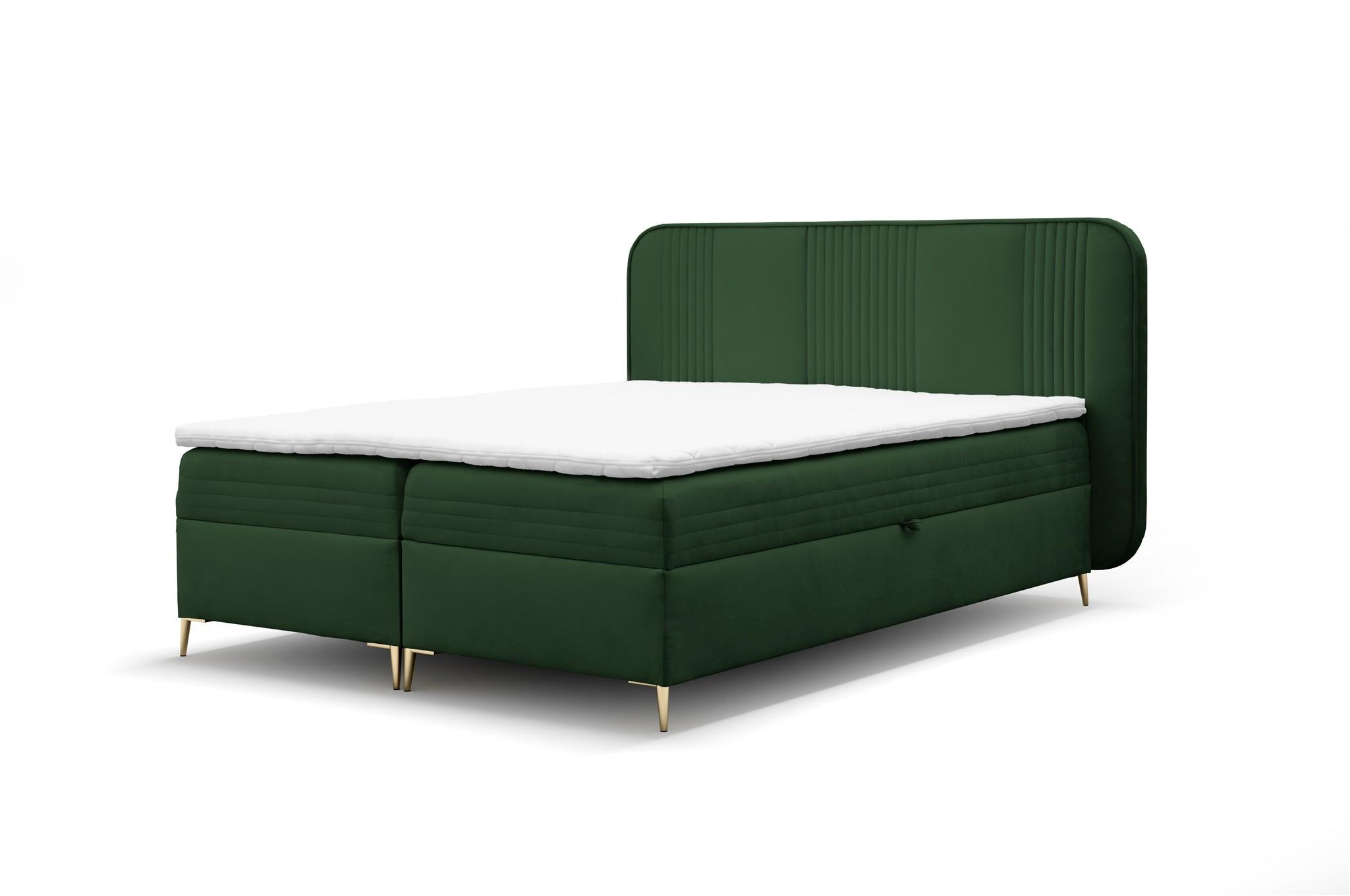 BOXBETT Alize - Grün, Holzwerkstoff/Textil (120/200cm) - Fun Möbel