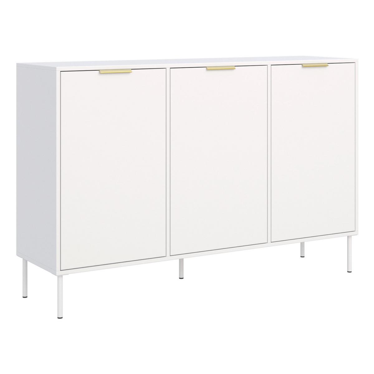 SIDEBOARD Vena Weiß 150 cm - Goldfarben/Weiß, Holzwerkstoff/Kunststoff (150/86/40cm) - Selsey