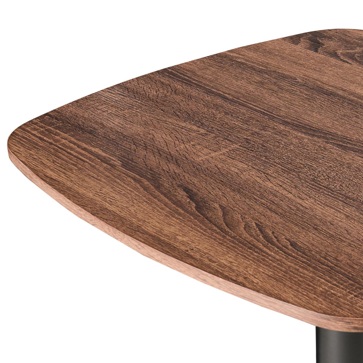 STEHTISCH Schwarz/Dunkelbraun 60/60 cm Morella - Dunkelbraun, Holzwerkstoff (60/60/103cm) - Beliani