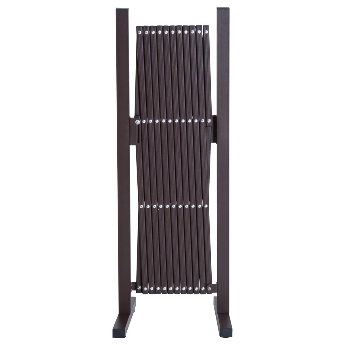 GARTENZAUN, Aluminium, Eisen, Dunkelbraun, 103,5H x 35-300L cm - Dunkelbraun, Metall (31/103cm) - Outsunny