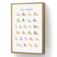 NACHTTISCHLAMPE MIT AKKU Pädagogisch - Alphabet lernen - Farbenfroh - Weiß - Buchstaben 40x60 cm - Weiß, Holzwerkstoff (8/40/60cm) - OnlyWow