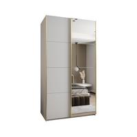 SCHWEBETÜRENSCHRANK 245,5/130/64 2-türig - Goldfarben/Weiß, Holz/Metall (130/245/64cm) - Abiks Möbel