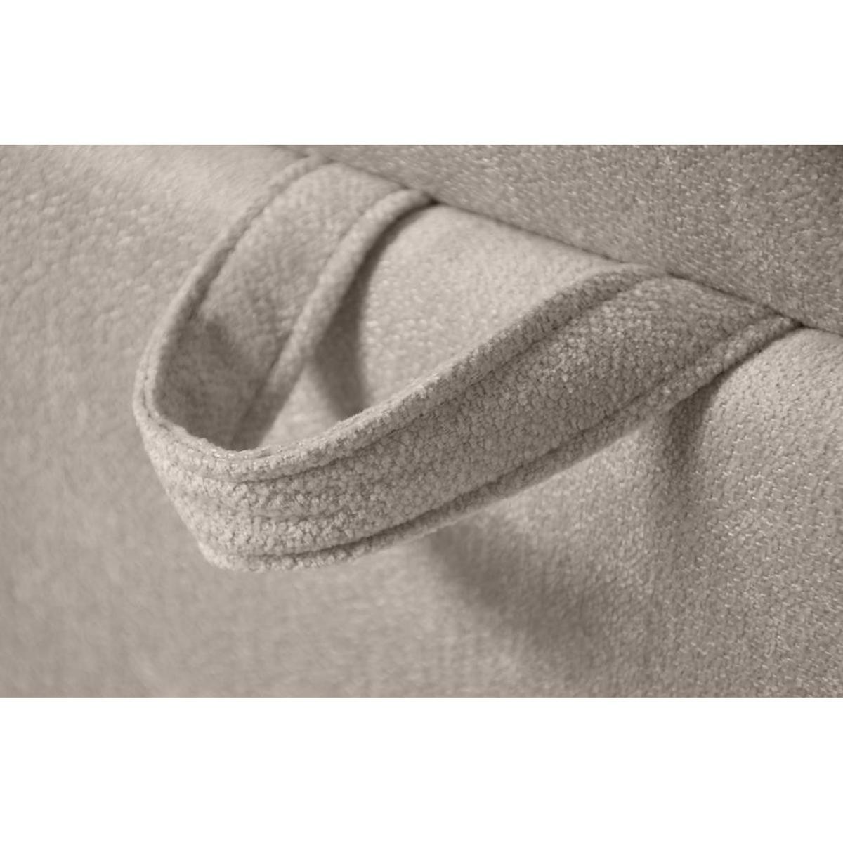 BOXBETT Solido mit Bettkasten 140x200 cm beige - Beige/Schwarz, Textil/Metall (140/200cm) - Beautysofa