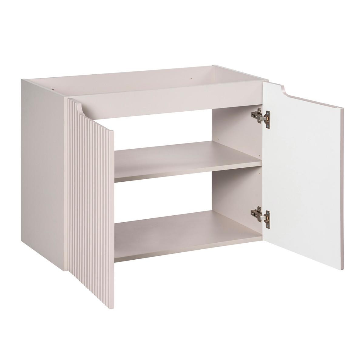WASCHTISCHUNTERSCHRANK 80cm Riva Kaschmir - Beige, Holzwerkstoff (80/57/39cm) - Petits-meubles