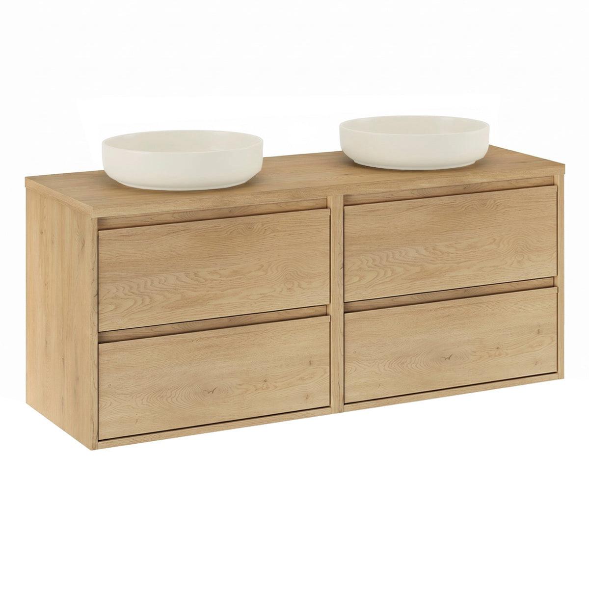 DOPPELWASCHTISCH 120cm Edmé Holz - Braun, Holzwerkstoff (120/52.2/46cm) - Petits-meubles