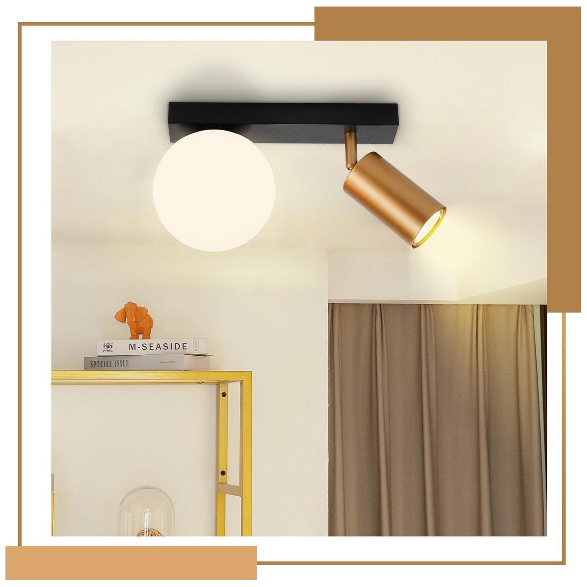 DECKENSTRAHLER Ellis 1-flammig 25/13/17.5cm - Schwarz, Metall (25/13/17.5cm) - Nettlife