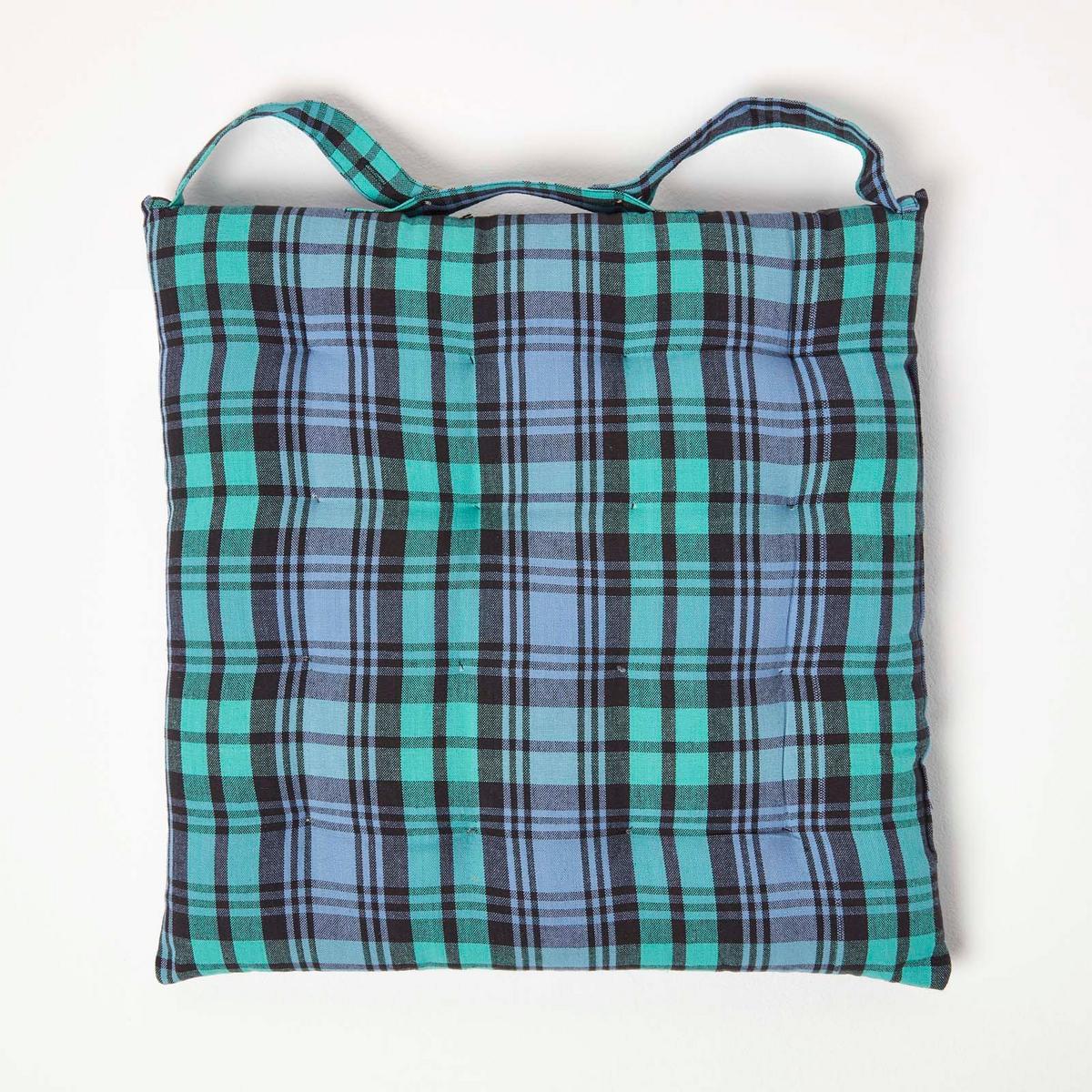 STUHLKISSEN Blackwatch Schottenkaro 40/40/5 cm - Blau, Textil (40/40/5cm) - Homescapes