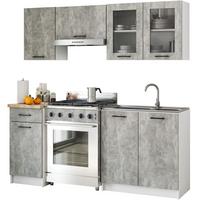 KÜCHENLEERBLOCK Beton 203/180/46 - Grau, Holzwerkstoff (180/203/46cm) - RAUMHIRSCH FURNITURE