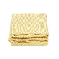 TAGESDECKE Halden 255/360 cm, Chevron-Muster 100% Baumwolle - Gelb, Textil (255/360cm) - Homescapes