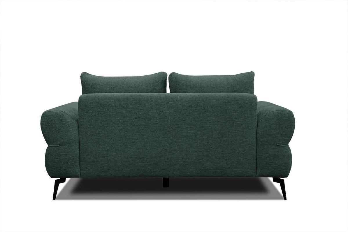 SOFA SALVINI 2-Sitzer, smaragdgrün - Smaragdgrün/Schwarz, Holzwerkstoff/Textil (176/88/99cm) - Wozimo