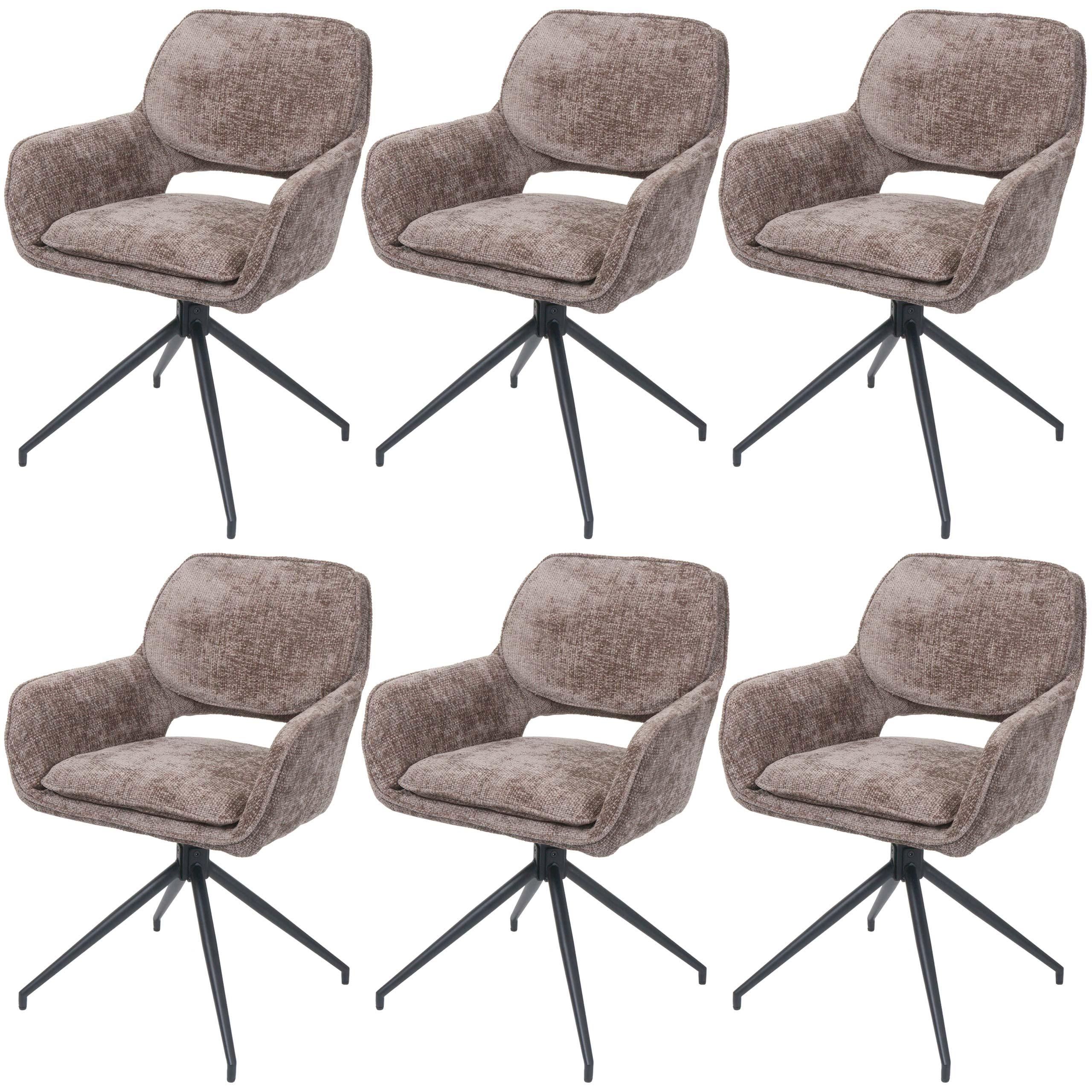 ESSZIMMERSTUHL Braun 6er-Set - Braun, Textil (57/86/61cm) - MCW