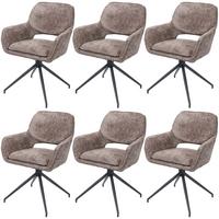 ESSZIMMERSTUHL Braun 6er-Set - Braun, Textil (57/86/61cm) - MCW