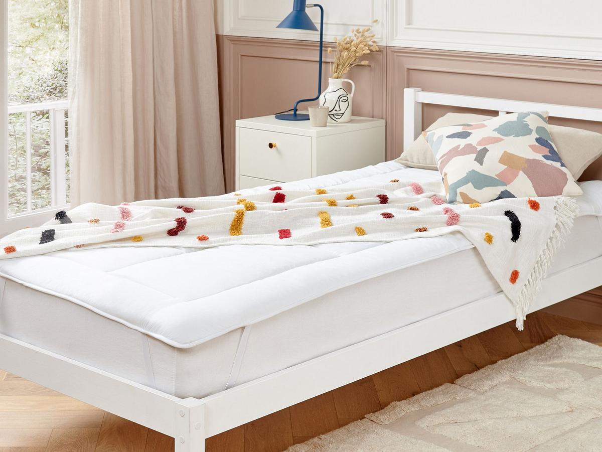 MATRATZENTOPPER 90/200 cm Aizkorri - Weiß, Textil (90/200cm) - Beliani