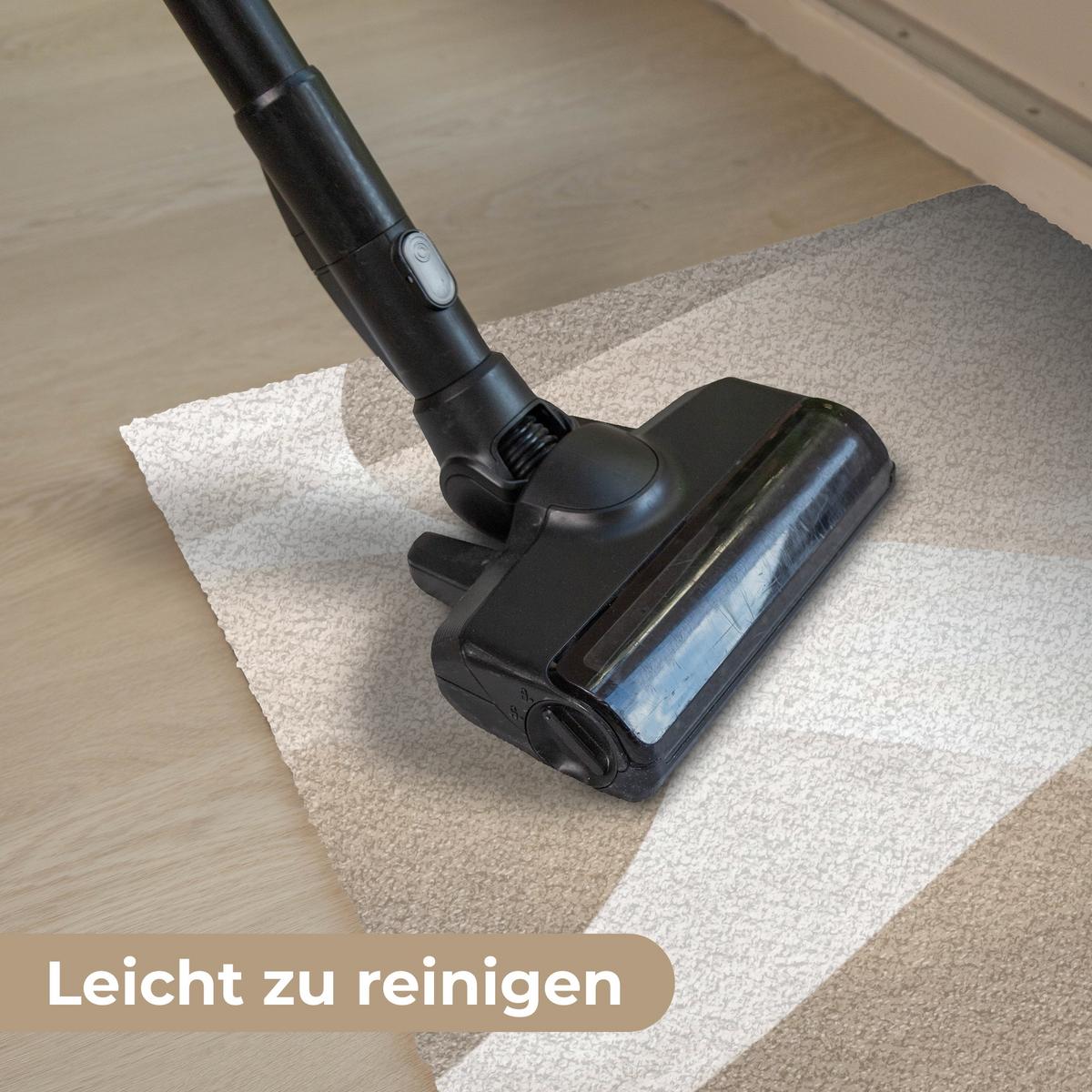 FUSSMATTE Glatte Oberflächen - Harmonisch - Wellenförmig Schmutzfangmatte 60x40 cm - Beige, Kunststoff (60/0.4cm) - MuchoWow